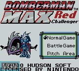 Image de l'ecran titre du jeu Bomberman Max - Red Challenger sur Nintendo Game Boy Color