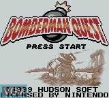 Image de l'ecran titre du jeu Bomberman Quest sur Nintendo Game Boy Color
