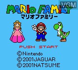Image de l'ecran titre du jeu Jaguar Mishin Sashi Senyou Soft - Mario Family sur Nintendo Game Boy Color