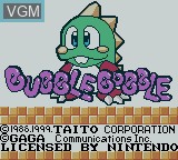Image de l'ecran titre du jeu Classic Bubble Bobble sur Nintendo Game Boy Color