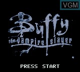 Image de l'ecran titre du jeu Buffy the Vampire Slayer sur Nintendo Game Boy Color