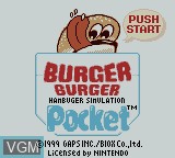 Image de l'ecran titre du jeu Burger Burger Pocket - Hamburger Simulation sur Nintendo Game Boy Color