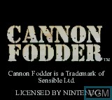 Image de l'ecran titre du jeu Cannon Fodder sur Nintendo Game Boy Color