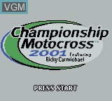 Image de l'ecran titre du jeu Championship Motocross 2001 Featuring Ricky Carmichael sur Nintendo Game Boy Color