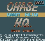 Image de l'ecran titre du jeu Chase H.Q. - Secret Police sur Nintendo Game Boy Color