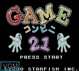 Image de l'ecran titre du jeu Game Conveni 21 sur Nintendo Game Boy Color