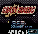 Image de l'ecran titre du jeu Crazy Bikers sur Nintendo Game Boy Color