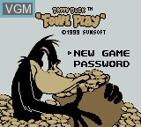 Image de l'ecran titre du jeu Daffy Duck - Fowl Play sur Nintendo Game Boy Color
