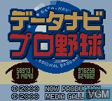 Image de l'ecran titre du jeu Data-Navi Pro Yakyuu sur Nintendo Game Boy Color