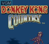 Image de l'ecran titre du jeu Donkey Kong Country sur Nintendo Game Boy Color