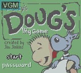Image de l'ecran titre du jeu Doug - Doug's Big Game sur Nintendo Game Boy Color