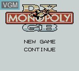 Image de l'ecran titre du jeu DX Monopoly GB sur Nintendo Game Boy Color