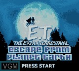 Image de l'ecran titre du jeu E.T. The Extra-Terrestrial - Escape from Planet Earth sur Nintendo Game Boy Color