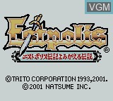 Image de l'ecran titre du jeu Estpolis Denki - Yomigaeru Densetsu sur Nintendo Game Boy Color