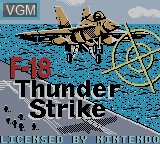 Image de l'ecran titre du jeu F-18 Thunder Strike sur Nintendo Game Boy Color