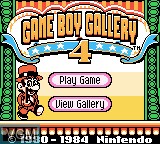 Image de l'ecran titre du jeu Game Boy Gallery 4 sur Nintendo Game Boy Color