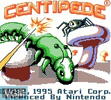 Image de l'ecran titre du jeu Centipede sur Nintendo Game Boy Color