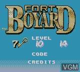 Image de l'ecran titre du jeu Fort Boyard sur Nintendo Game Boy Color