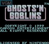 Image de l'ecran titre du jeu Ghosts 'n Goblins sur Nintendo Game Boy Color