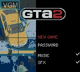 Image de l'ecran titre du jeu Grand Theft Auto 2 sur Nintendo Game Boy Color