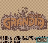Image de l'ecran titre du jeu Grandia - Parallel Trippers sur Nintendo Game Boy Color