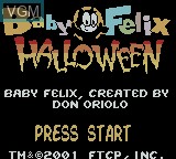 Image de l'ecran titre du jeu Baby Felix Halloween sur Nintendo Game Boy Color