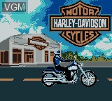Image de l'ecran titre du jeu Harley Davidson - Race Across America sur Nintendo Game Boy Color