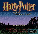 Image de l'ecran titre du jeu Harry Potter and the Sorcerer's Stone sur Nintendo Game Boy Color