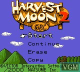 Image de l'ecran titre du jeu Harvest Moon 2 GBC sur Nintendo Game Boy Color