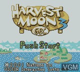 Image de l'ecran titre du jeu Harvest Moon 3 GBC sur Nintendo Game Boy Color