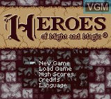 Image de l'ecran titre du jeu Heroes of Might and Magic sur Nintendo Game Boy Color