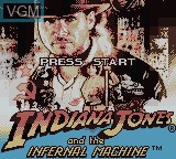 Image de l'ecran titre du jeu Indiana Jones and the Infernal Machine sur Nintendo Game Boy Color