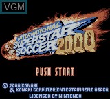Image de l'ecran titre du jeu International Superstar Soccer 2000 sur Nintendo Game Boy Color