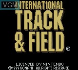Image de l'ecran titre du jeu International Track & Field sur Nintendo Game Boy Color