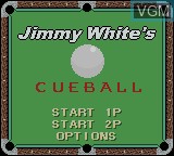 Image de l'ecran titre du jeu Jimmy White's Cue Ball sur Nintendo Game Boy Color