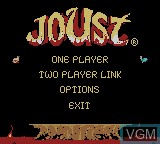 Image de l'ecran titre du jeu Midway Presents Arcade Hits - Joust / Defender sur Nintendo Game Boy Color