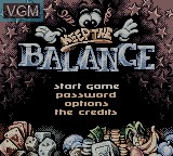 Image de l'ecran titre du jeu Keep the Balance sur Nintendo Game Boy Color