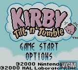 Image de l'ecran titre du jeu Kirby Tilt 'n' Tumble sur Nintendo Game Boy Color