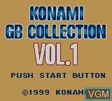 Image de l'ecran titre du jeu Konami GB Collection Vol. 1 sur Nintendo Game Boy Color
