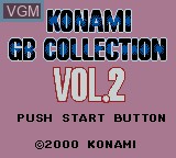 Image de l'ecran titre du jeu Konami GB Collection Vol. 2 sur Nintendo Game Boy Color