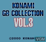 Image de l'ecran titre du jeu Konami GB Collection Vol. 3 sur Nintendo Game Boy Color