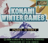 Image de l'ecran titre du jeu Konami Winter Games sur Nintendo Game Boy Color