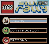 Image du menu du jeu LEGO Stunt Rally sur Nintendo Game Boy Color