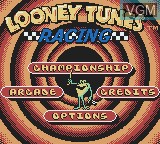Image du menu du jeu Looney Tunes Racing sur Nintendo Game Boy Color