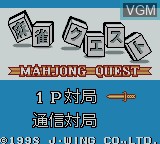 Image du menu du jeu Mahjong Quest sur Nintendo Game Boy Color
