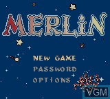 Image du menu du jeu Merlin sur Nintendo Game Boy Color