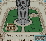 Image du menu du jeu Monster Rancher Explorer sur Nintendo Game Boy Color