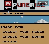 Image du menu du jeu MTV Sports - Pure Ride sur Nintendo Game Boy Color