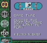 Image du menu du jeu MTV Sports - Skateboarding Featuring Andy Macdonald sur Nintendo Game Boy Color