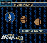 Image du menu du jeu NBA Hoopz sur Nintendo Game Boy Color